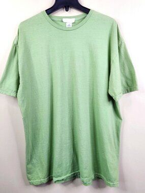 Washed Sage Green Oversized Crew Neck Short Sleeve Tee Casual Relaxed Fit